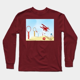 Abstract aircraft flying Long Sleeve T-Shirt